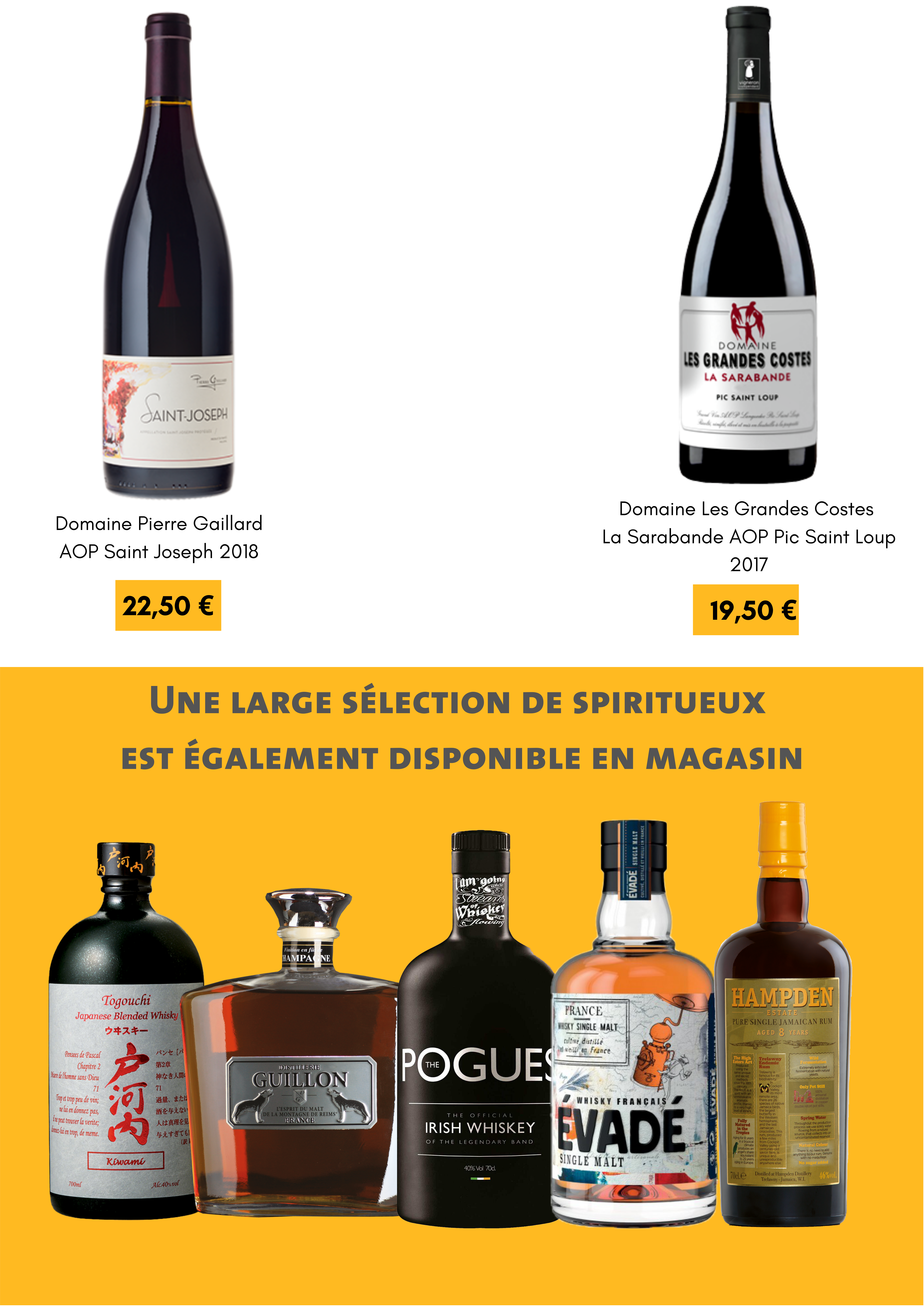 sélection de vins et spiritueux