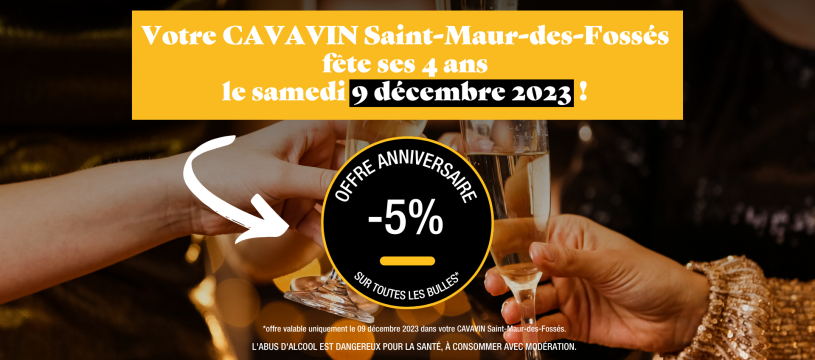 Votre CAVAVIN fête ses 4 ans ! 