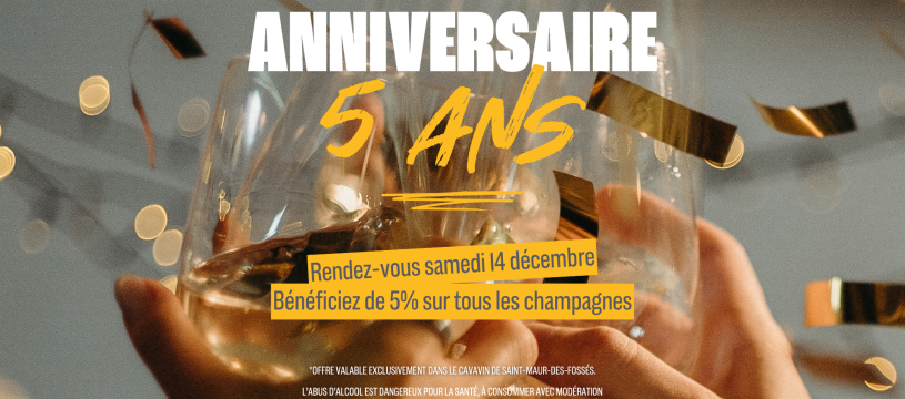 Votre CAVAVIN fête ses 5 ans !
